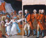 Mather Brown Mather brown lord cornwallis receiving the sons of ipu as hostages oil painting on canvas